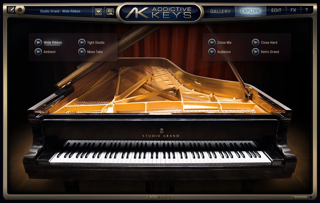 Eines der besten Grand Pianos ist meines Erachtens nach das Addictive Keys Studio Grand, basierend auf einem Steinway Model D und aufgenommen in einem Studio des Schwedischen Rundfunks. Seine klanglichen Möglichkeiten sind vielfältig und gut umsetzbar, so dass es regelmäßig mein Favorit ist.