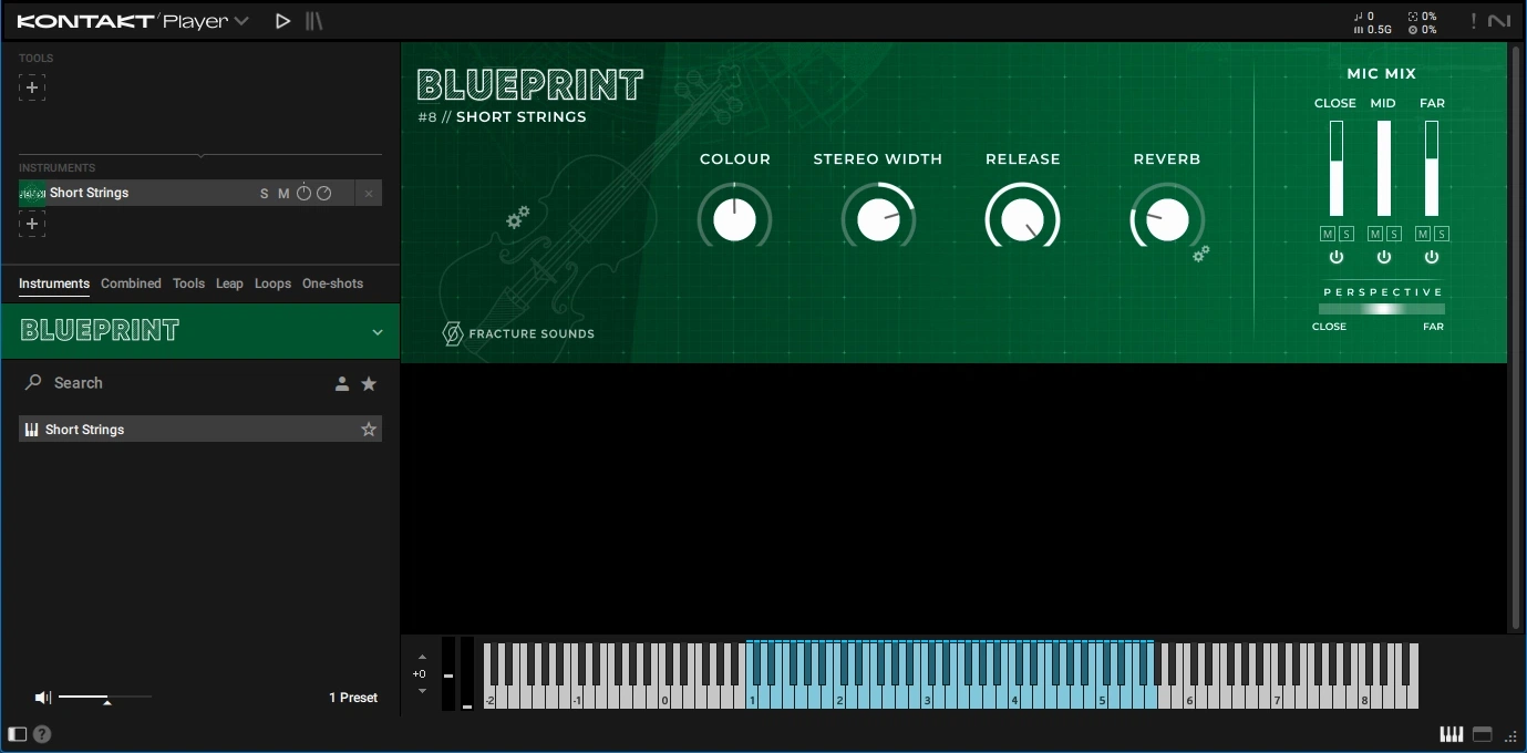In der Blueprint-Reihe von Fracture Sounds gibt es zum Nulltarif zahlreiche Instrumente für den Kontakt Player, und die Liste wird ständig erweitert. Als Beispiel seien die Short Strings genannt, ein kleines Kammerensemble mit klaren, verspielten Staccato-Texturen. Ein passendes Pendant sind die Gentle Strings mit abgedämpften Artikulationen.